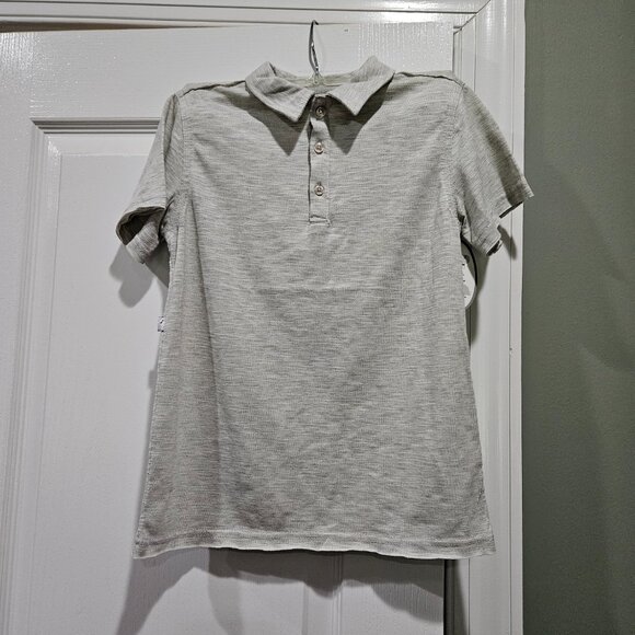 NWT Frenchie mini‎ couture Boy's Size 8 Short Sleeve Gray Polo Shirt - Picture 1 of 5